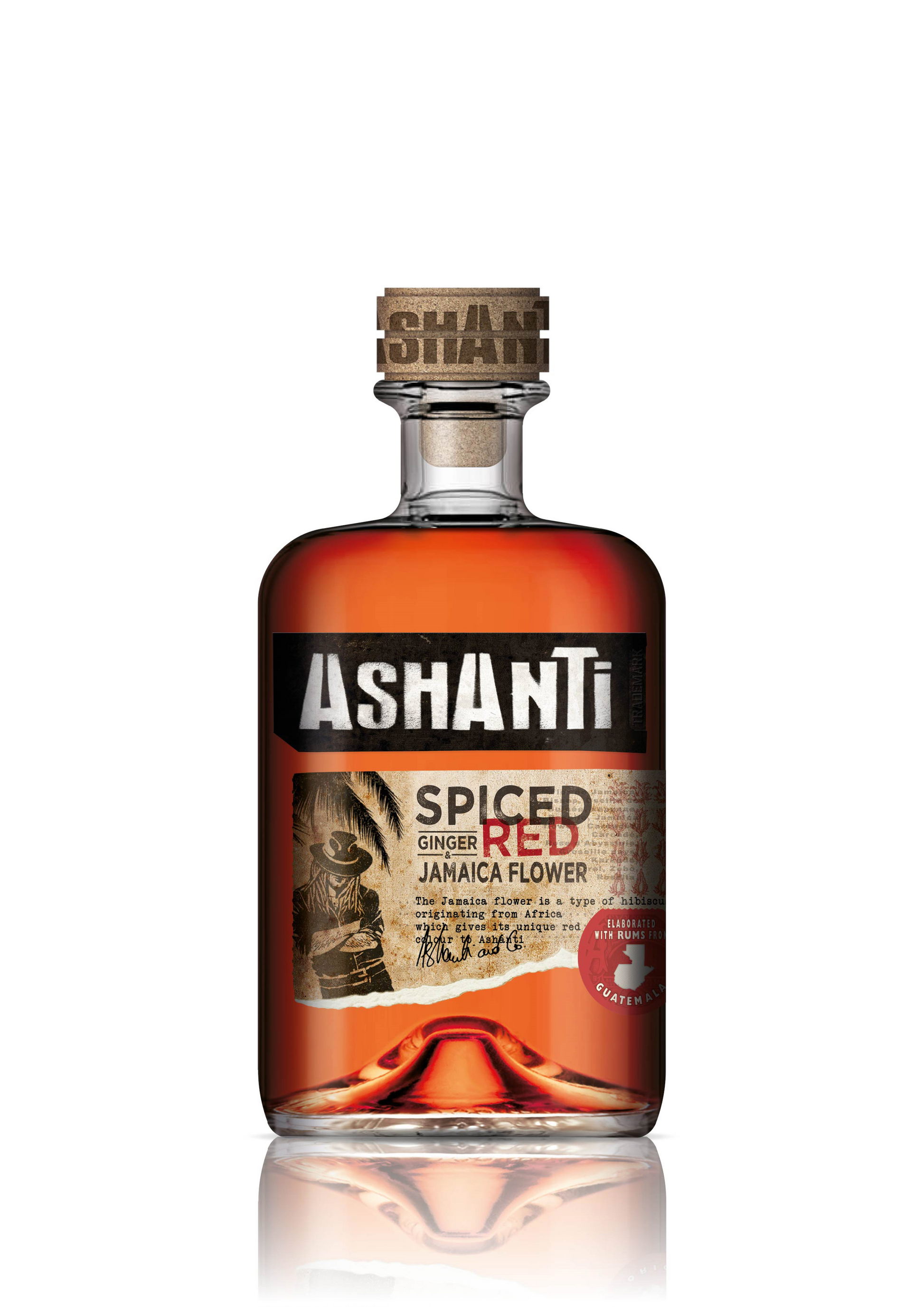 Bouteille Rhum Spiced Ashanti à la fleur d'Hibiscus et Gingembre - Distilleo