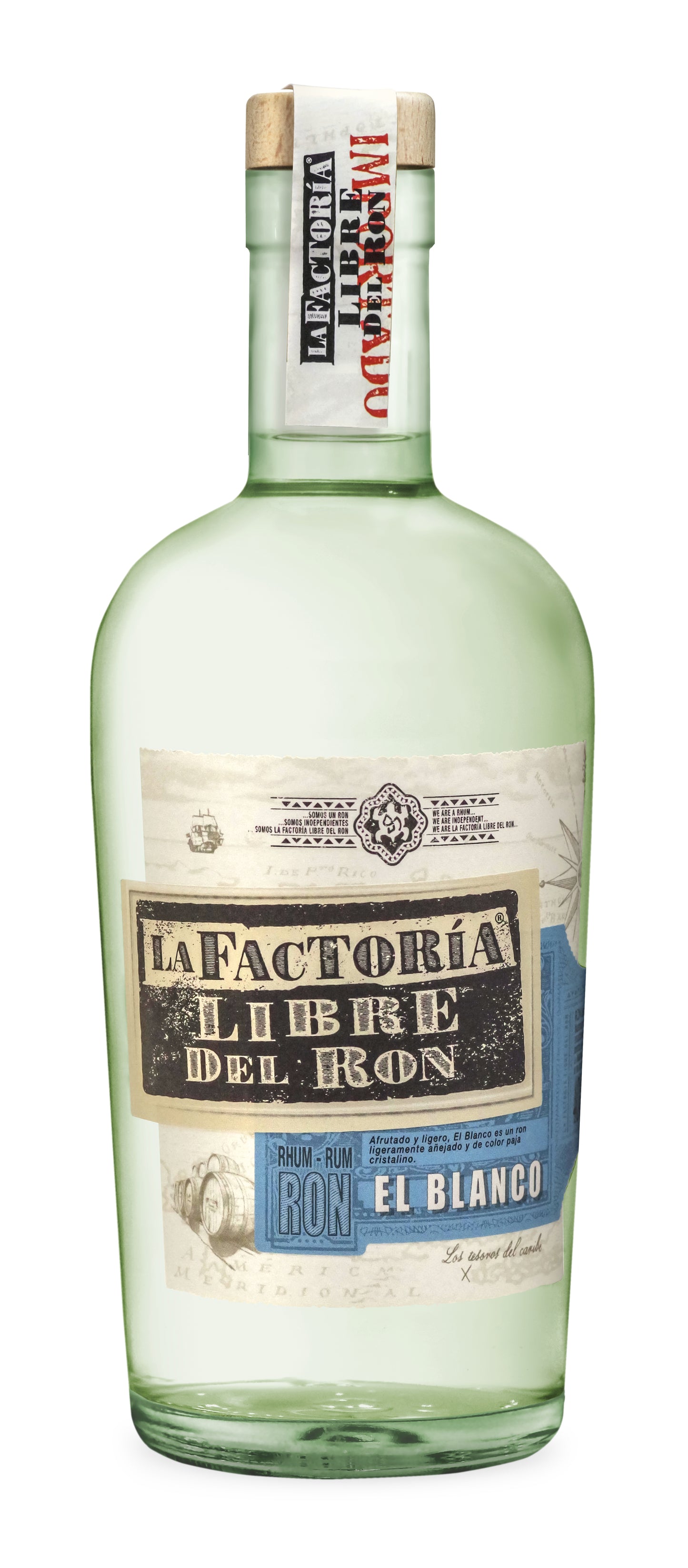 Bouteille Rhum Blanc La Factoría Cristal pour cocktail Mojito - Distilleo