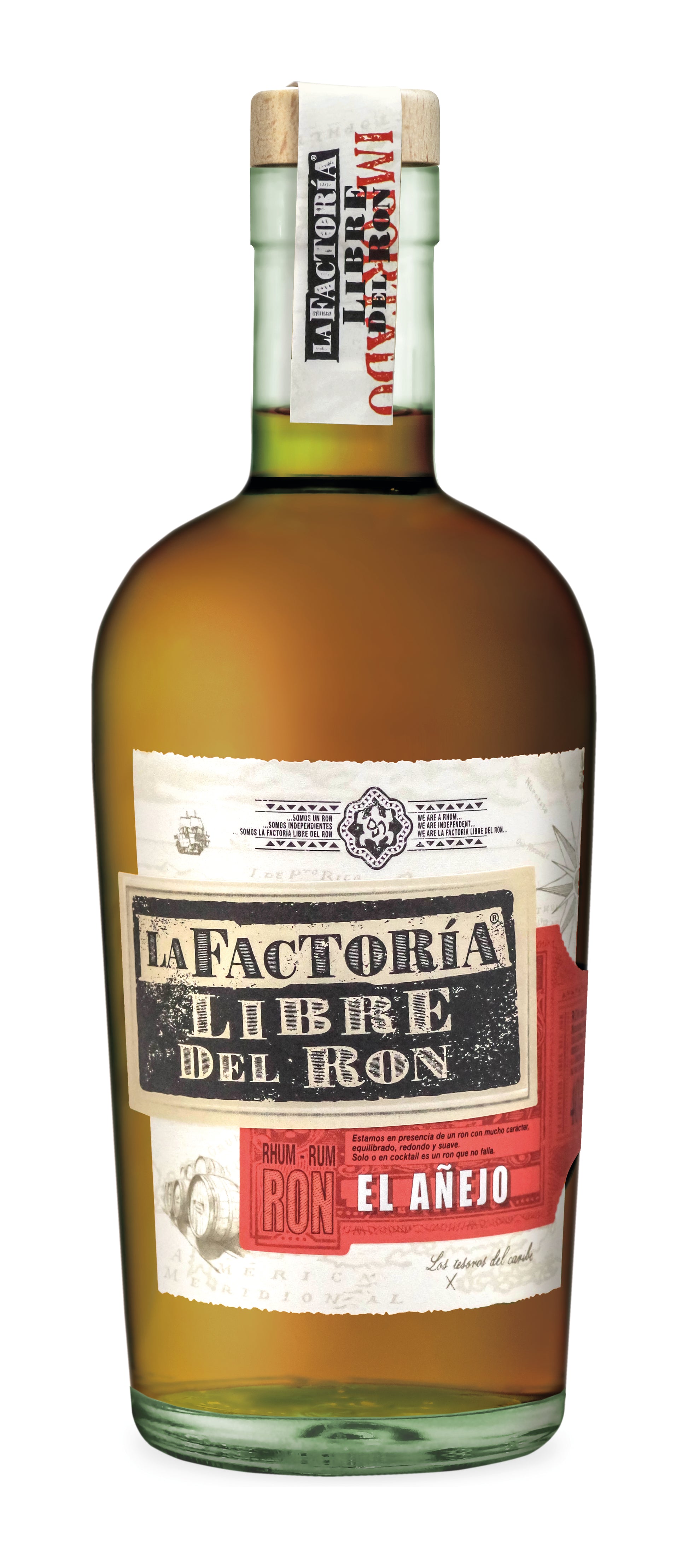 Bouteille Rhum Vieux La Factoría Añejo vieilli en fût de chêne - Distilleo